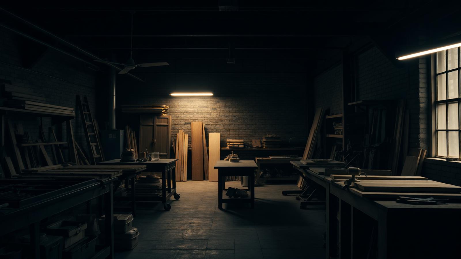 Royal Mark maintenance workshop in Dubai at night
